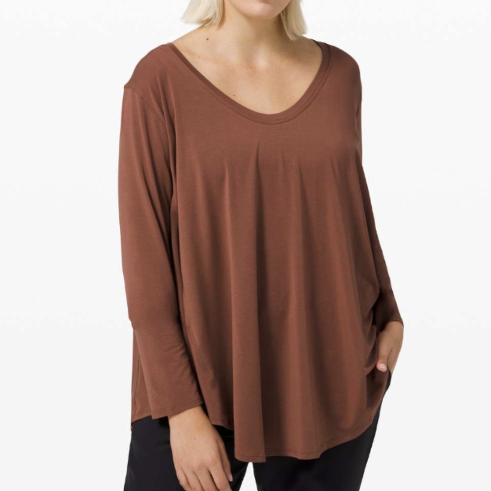 Lululemon Up For Down Time Long Sleeve Top Modal Size 4
